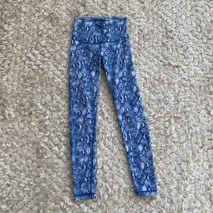 SoulCycle DYI Snake Python Leggings Blue Small